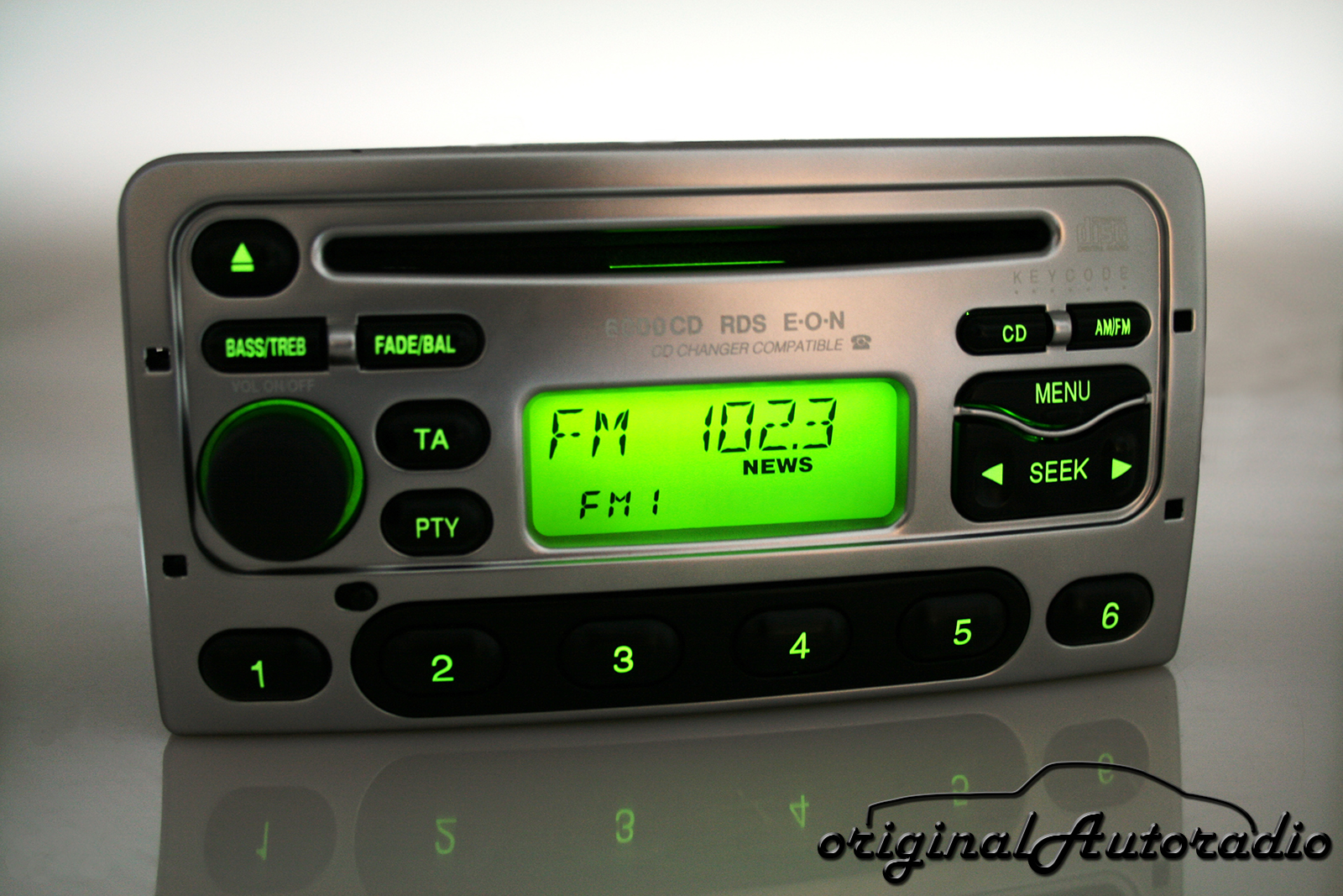 Original Ford 6000CD RDS E-O-N CD Autoradio 6000NE Eckig YM21-18K876-KB Radio 